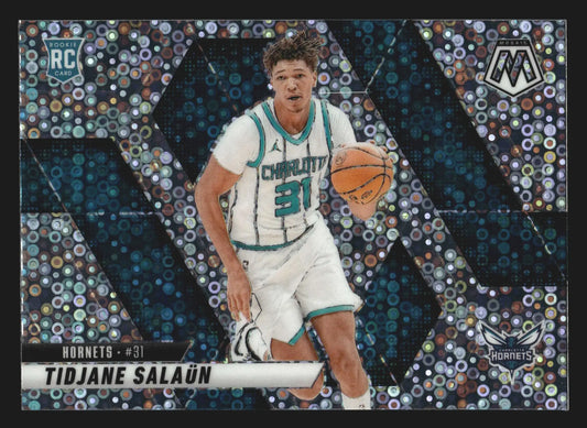 2024-25 Panini Mosaic #241 Tidjane Salaun Fast Break Disco Hornets RC