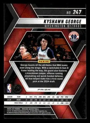 2024-25 Panini Mosaic #247 Kyshawn George Premium - Basketball Card Single