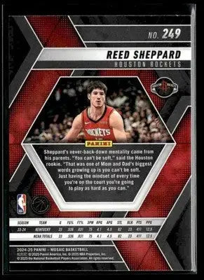 2024-25 Panini Mosaic #249 Reed Sheppard - Basketball Card Single