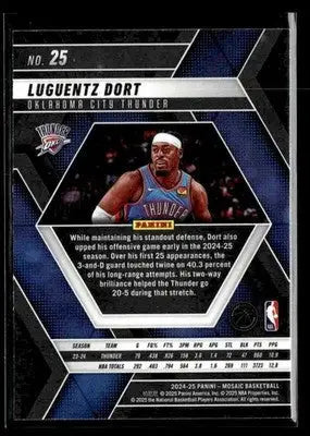 2024-25 Panini Mosaic #25 Luguentz Dort - Basketball Card Single
