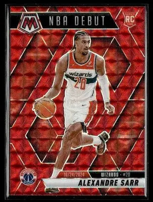 2024-25 Panini Mosaic #254 Alexandre Sarr Red Mosaic - Basketball Card Single