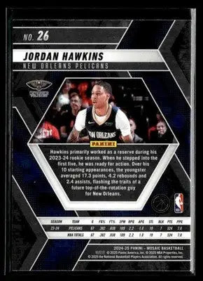 2024-25 Panini Mosaic #26 Jordan Hawkins - Basketball Card Single