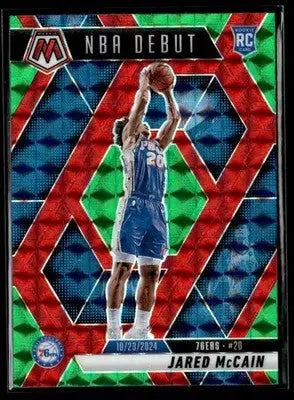 2024-25 Panini Mosaic #263 Jared McCain Choice Peacock Mosaic - Basketball Card Single