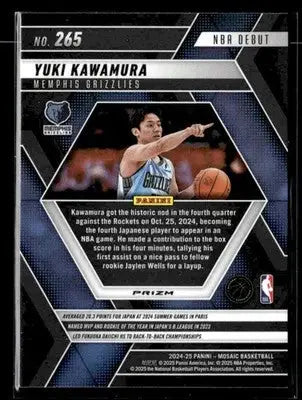 2024-25 Panini Mosaic #265 Yuki Kawamura Choice Red & Green Mosiaic