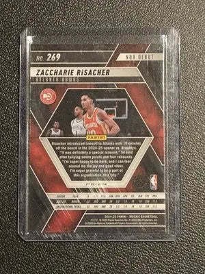 2024-25 Panini Mosaic #269 Zaccharie Risacher Fast Break Silver Mosaic - Basketball Card Single