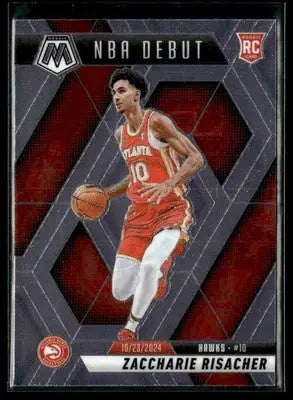 2024-25 Panini Mosaic #269 Zaccharie Risacher NBA Debut Atlanta Hawks - Basketball Card Single