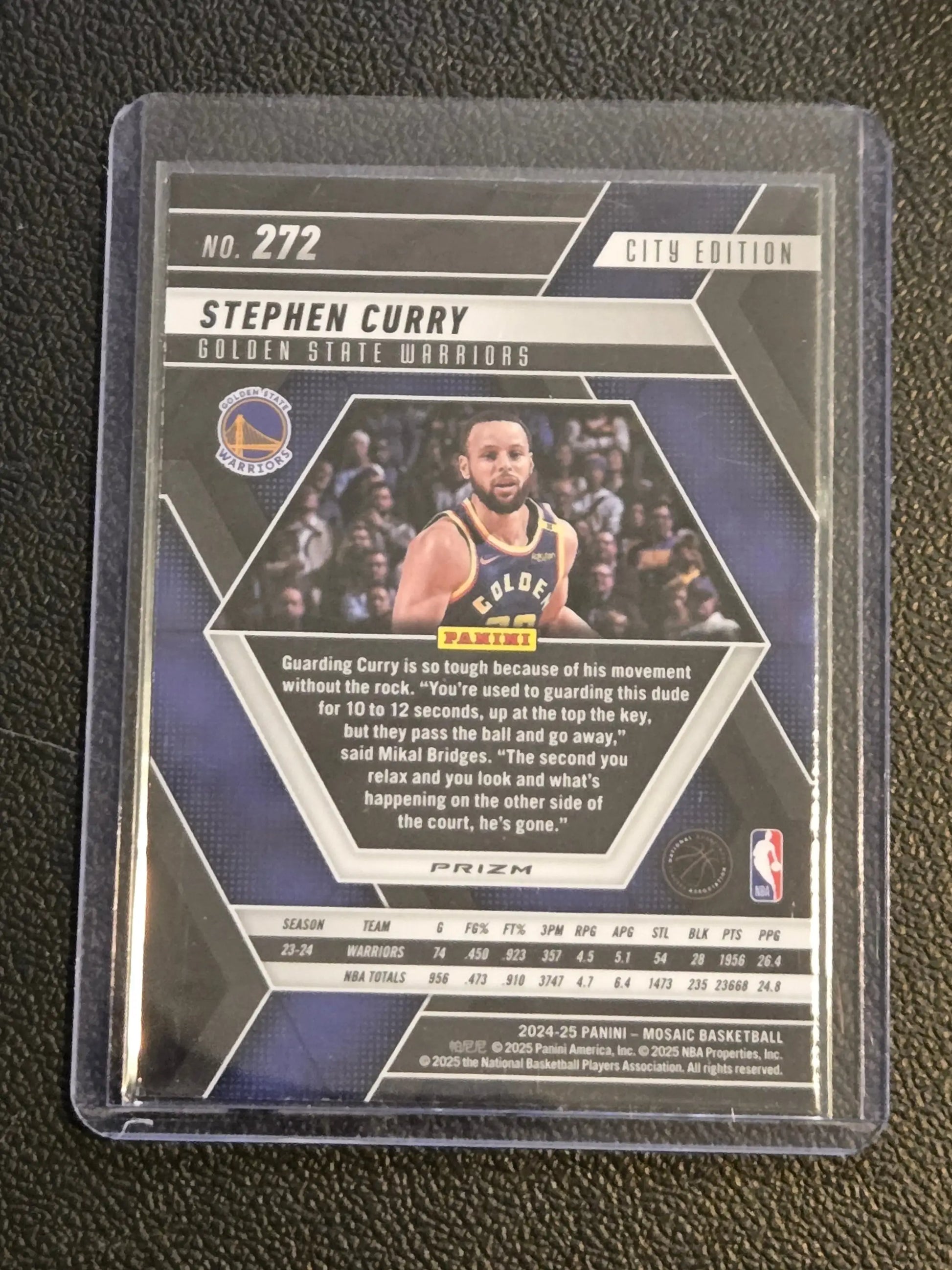 2024-25 Panini Mosaic #272 Stephen Curry Silver - Basketball Card Single