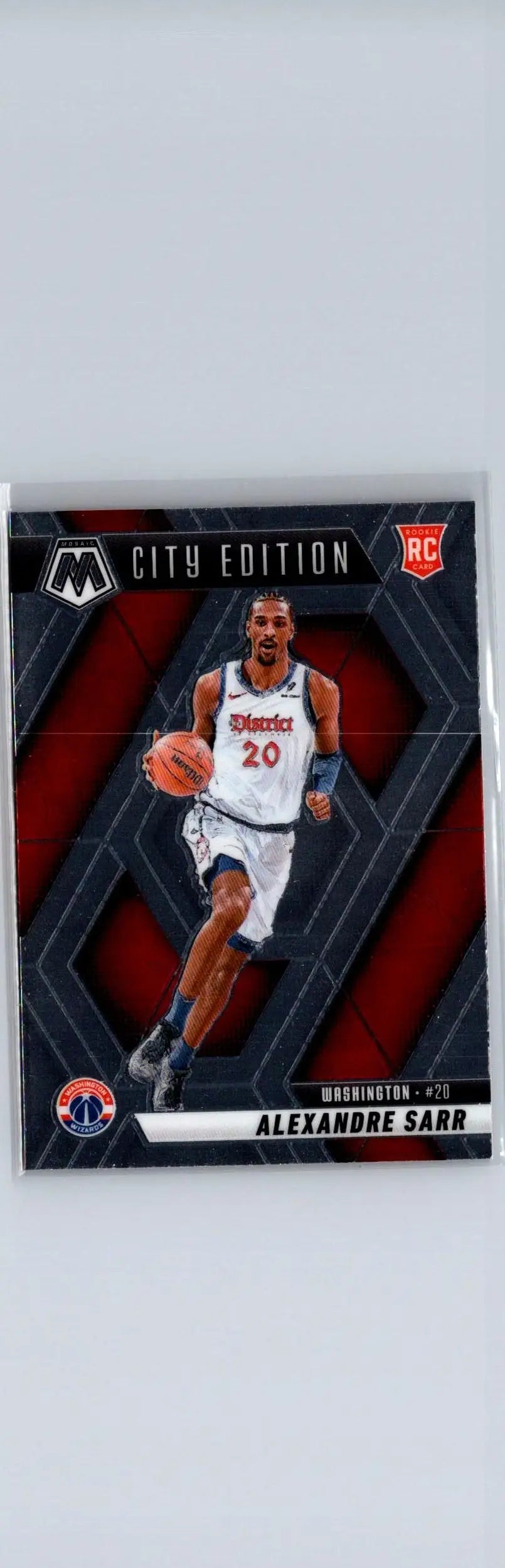 Basketball trading card of Alexandre Sarr from 2024-25 Panini Mosaic collection