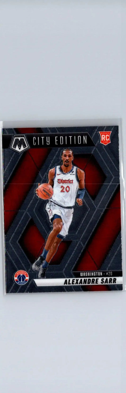 Basketball trading card of Alexandre Sarr from 2024-25 Panini Mosaic collection
