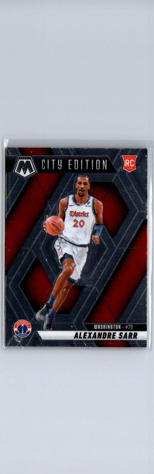 Basketball trading card featuring Alexandre Sarr from 2024-25 Panini Mosaic series