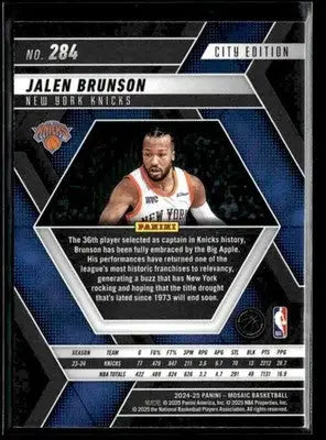 2024-25 Panini Mosaic #284 Jalen Brunson - Basketball Card Single