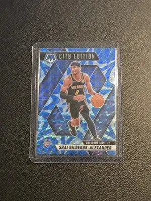 2024-25 Panini Mosaic #289 Shai Gilgeous-Alexander Reactive Blue Mosaic - Basketball Card Single