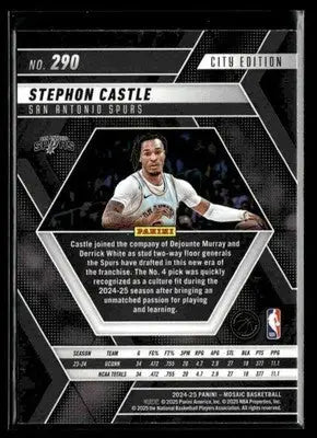 2024-25 Panini Mosaic #290 Stephon Castle - Basketball Card Single