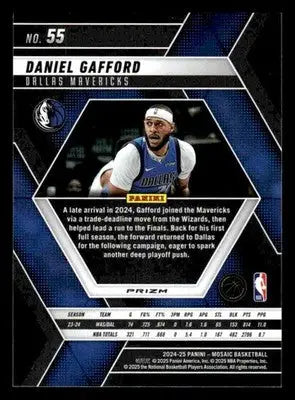 2024-25 Panini Mosaic #55 Daniel Gafford Red Mosaic - Basketball Card Single