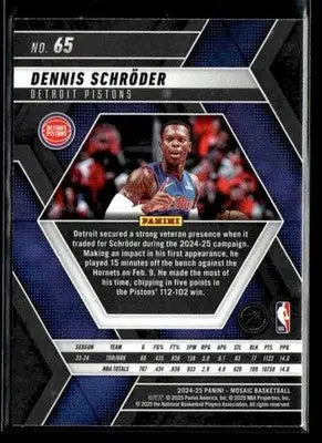 2024-25 Panini Mosaic #65 Dennis Schroder - Basketball Card Single