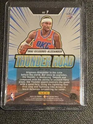 2024-25 Panini Mosaic #7 Shai Gilgeous-Alexander Thunder Road Mosaic - Basketball Card Single