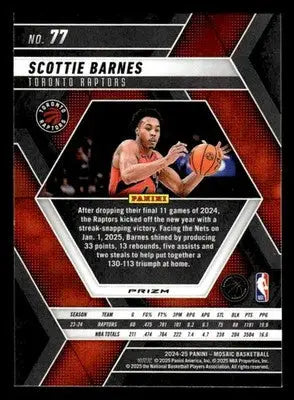 2024-25 Panini Mosaic #77 Scottie Barnes Genesis Mosaic