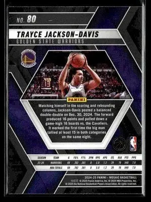 2024-25 Panini Mosaic #80 Trayce Jackson-Davis - Basketball Card Single