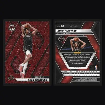 2024-25 Panini Mosaic Amen Thompson #10 Fast Break Red Prizm /99 - Basketball Card Single