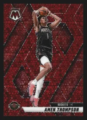 2024-25 Panini Mosaic Amen Thompson #10 Fast Break Red Prizm /99 - Basketball Card Single