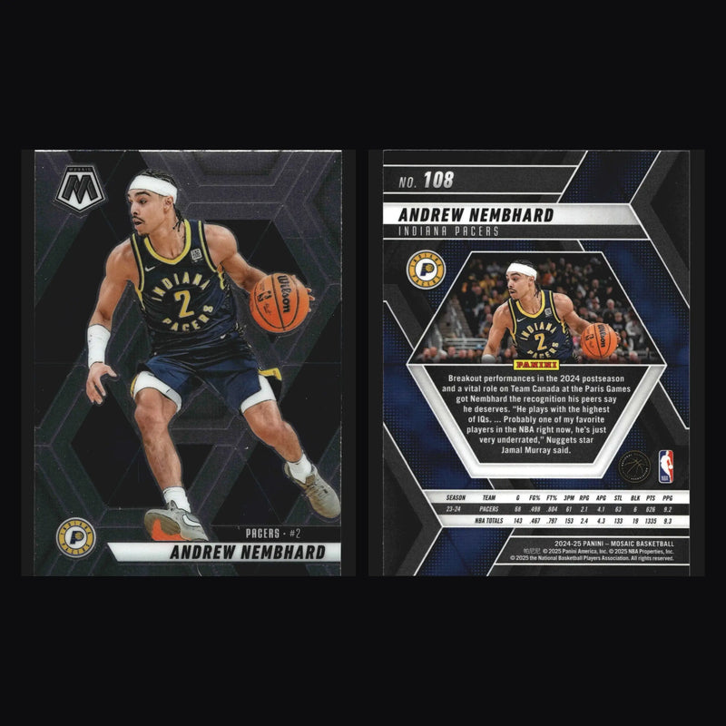 2024-25 Panini Mosaic Andrew Nembhard #108 Indiana Pacers