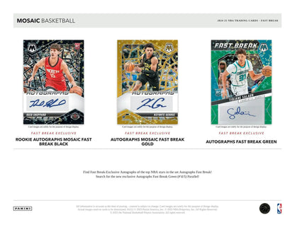 2024-25 Panini Mosaic Basketball Fast Break Box | Columbia Sports Cards - Sports Card Hobby Boxes