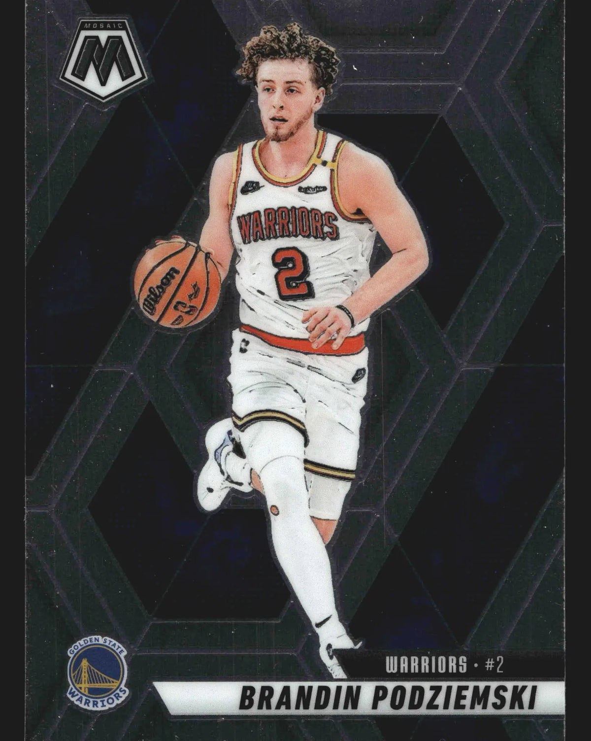 2024-25 Panini Mosaic Brandin Podziemski #105 Golden State Warriors - Basketball Card Single