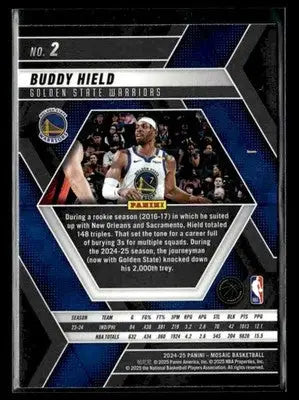 2024-25 Panini Mosaic Buddy Hield #2 Golden State Warriors