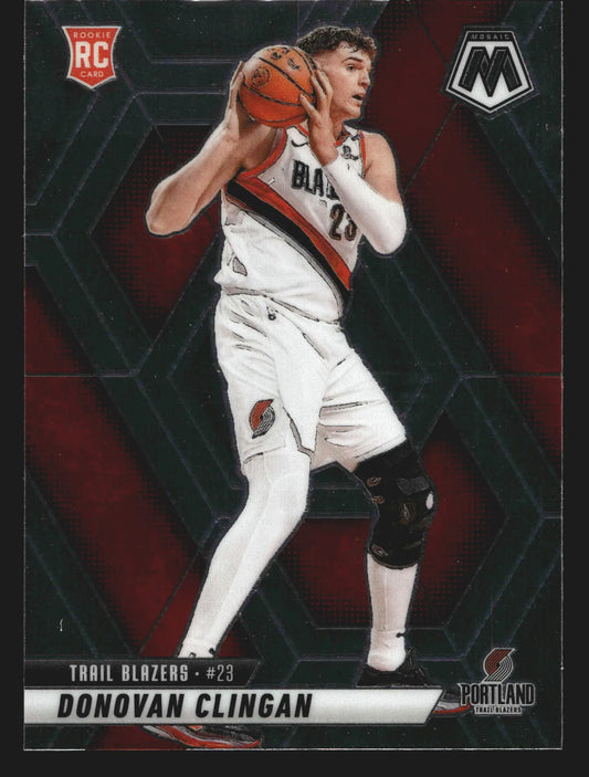 2024-25 Panini Mosaic Donovan Clingan #246 RC Portland Trail Blazers - Basketball Card Single