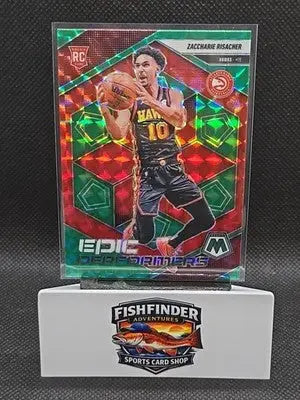 2024-25 Panini Mosaic - Epic Performers Zaccharie Risacher #11 Green Mosaic... - Basketball Card Single