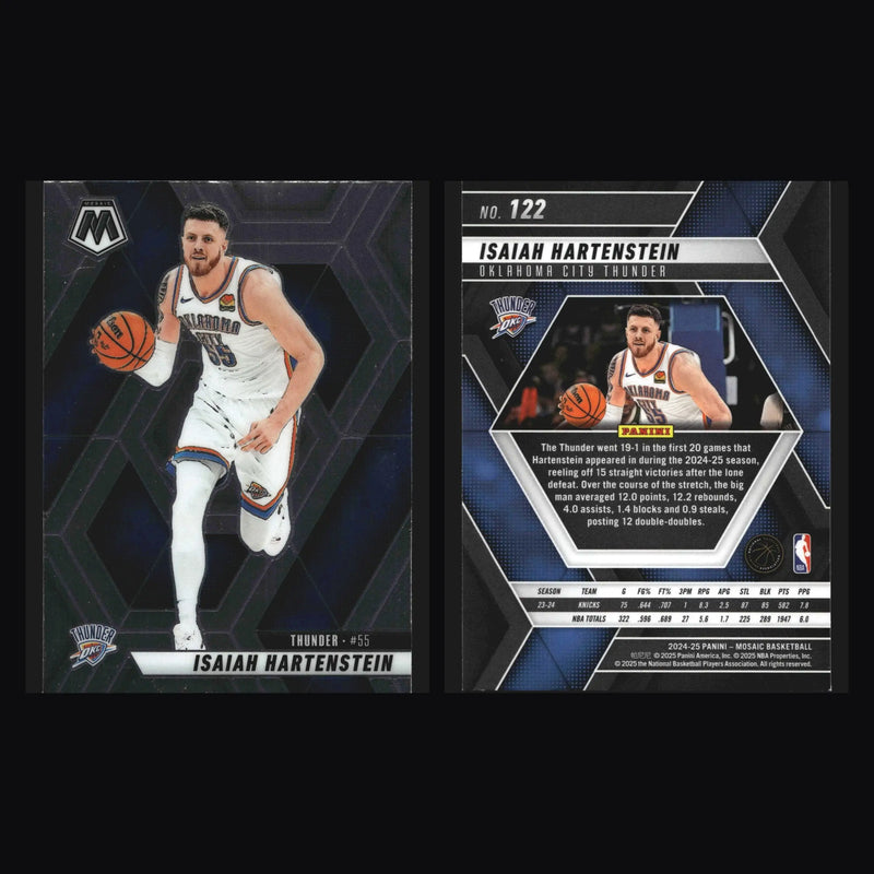 2024-25 Panini Mosaic Isaiah Hartenstein #122 Thunder - Basketball Card Single