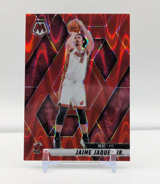 2024-25 Panini Mosaic - Jaime Jaquez Jr. #21 Red Seismic Mosaic Prizm /299 Miami - Basketball Card Single