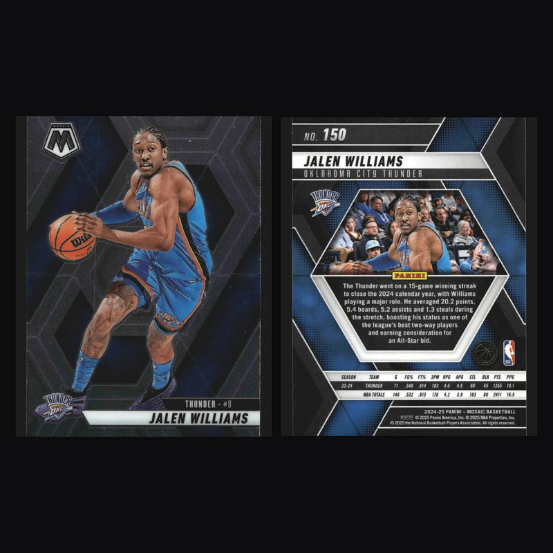 2024-25 Panini Mosaic Jalen Williams #150 Thunder - Basketball Card Single