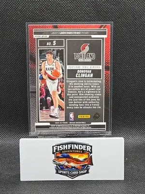 2024-25 Panini Mosaic - Jam Masters Donovan Clingan #5 Green Mosaic Prizm (RC) - Basketball Card Single