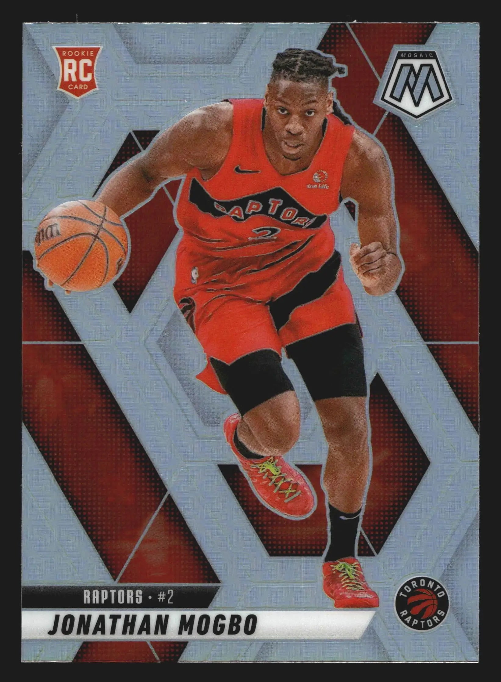 2024-25 Panini Mosaic Jonathan Mogbo #235 Mosaic Parallel RC Raptors - Basketball Card Single