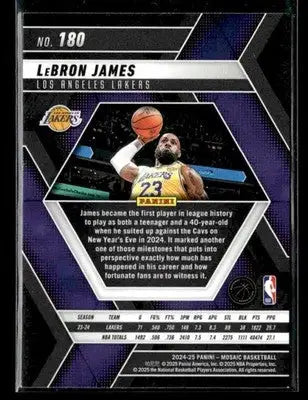 2024-25 Panini Mosaic LeBron James #180 Los Angeles Lakers