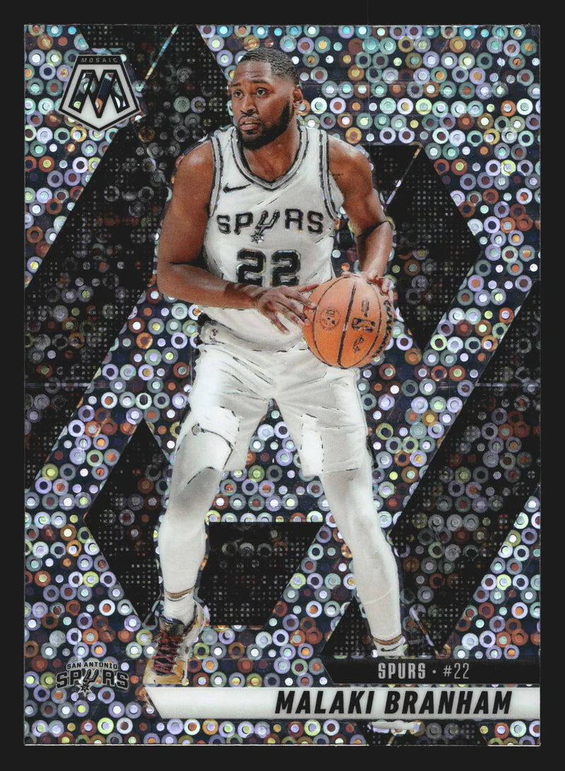 2024-25 Panini Mosaic Malaki Branham #95 Fast Break Mosaic Prizm Spurs - Basketball Card Single