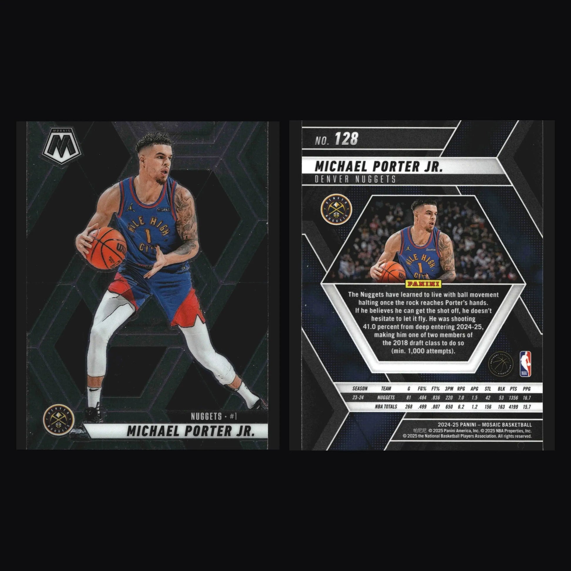 2024-25 Panini Mosaic Michael Porter Jr. #128 Denver Nuggets