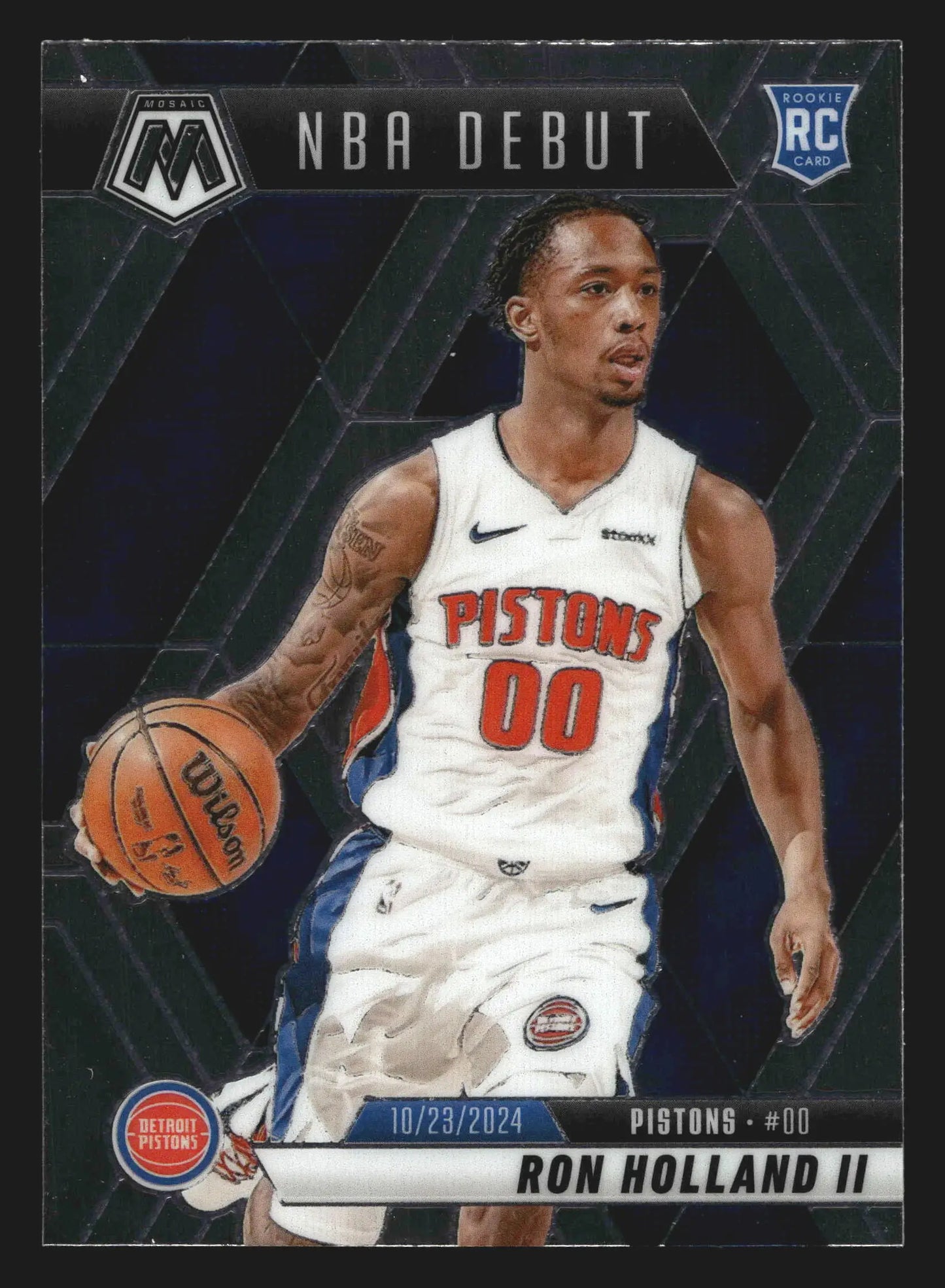 2024-25 Panini Mosaic NBA Debut Ron Holland II #258 RC Pistons Rookie
