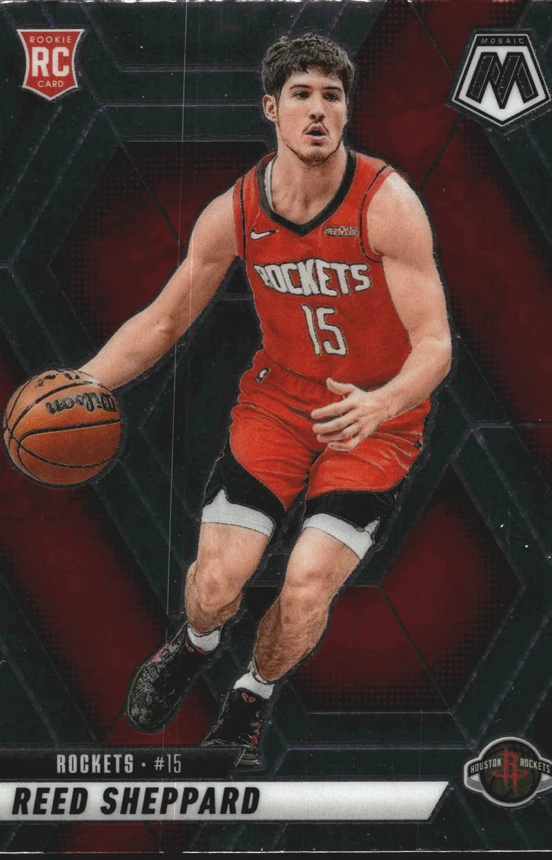 2024-25 Panini Mosaic Reed Sheppard #249 RC Houston Rockets - Basketball Card Single