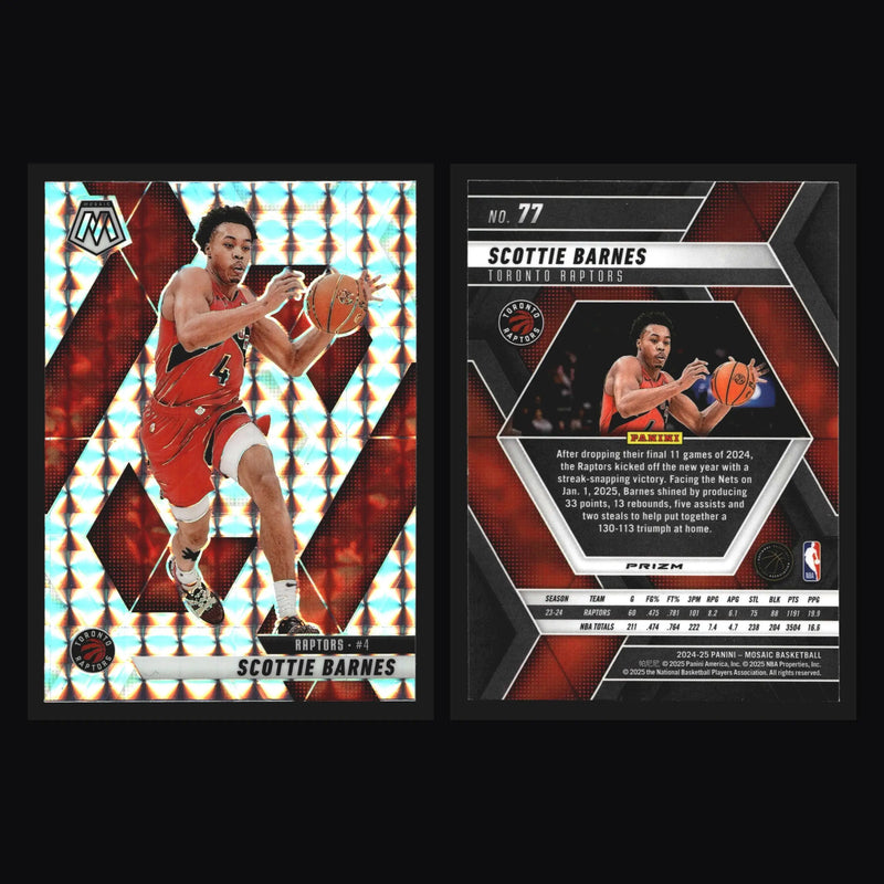 2024-25 Panini Mosaic Scottie Barnes #77 Mosaic Parallel Toronto Raptors