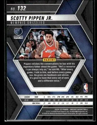 2024-25 Panini Mosaic Scotty Pippen Jr. #132 Base Memphis Grizzlies - Basketball Card Single