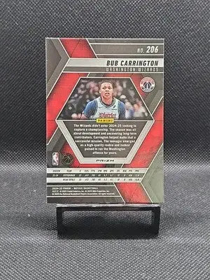 2024-25 Panini Mosaic Silver Mosaic Rookie RC Bub Carrington Wizards #206 - Basketball Card Single