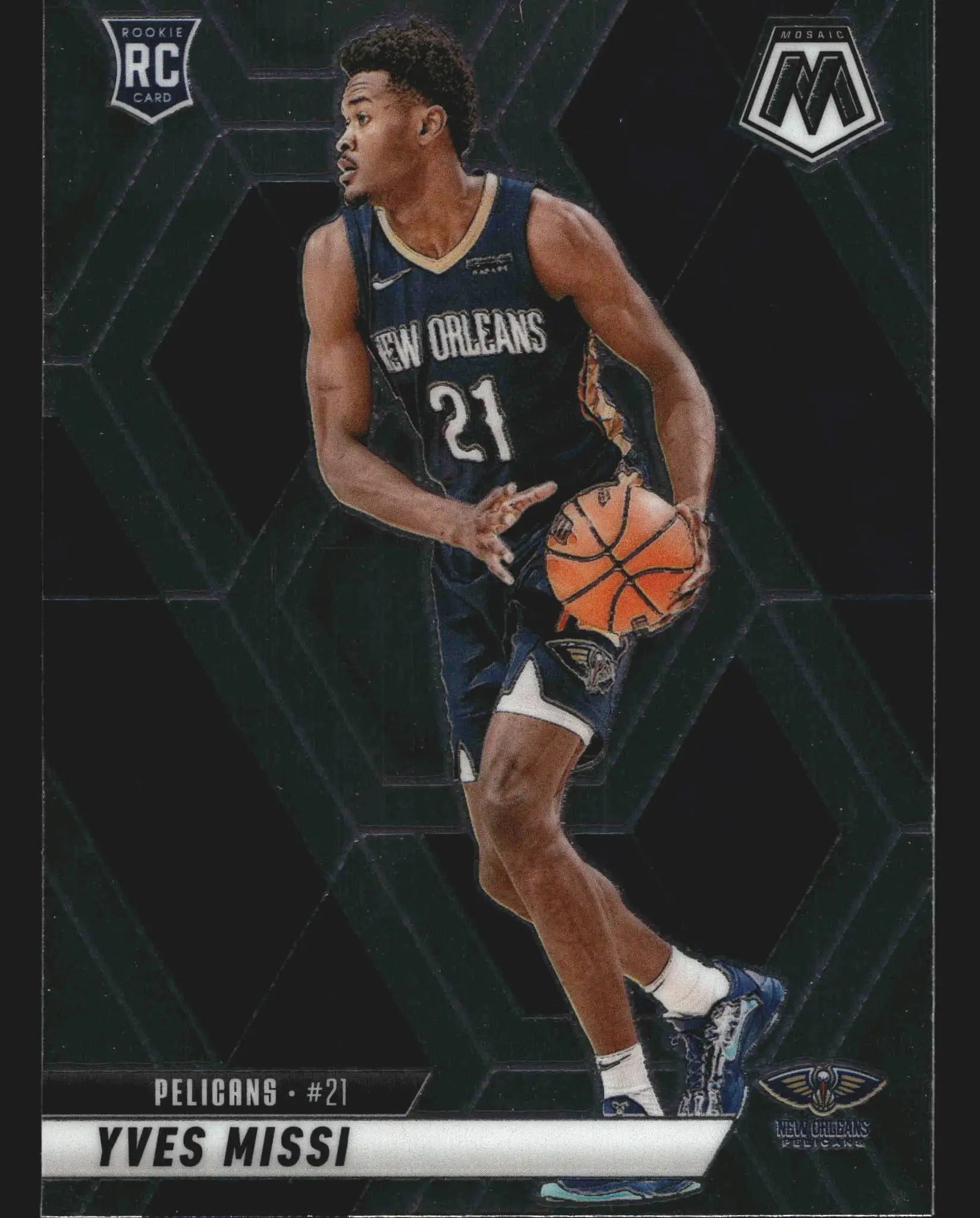 2024-25 Panini Mosaic Yves Missi #243 RC New Orleans Pelicans Rookie