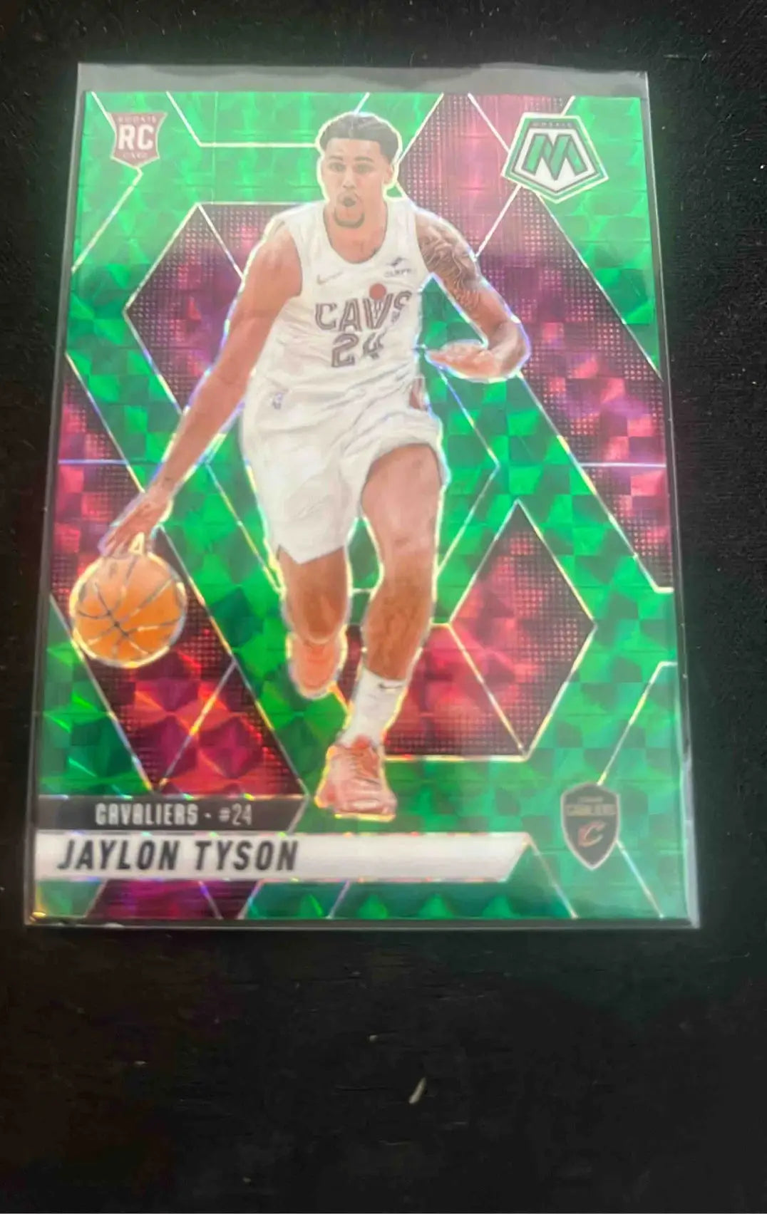 Modern basketball trading card of Jaylon Tyson Green from Panini Mosaic Jaylon series