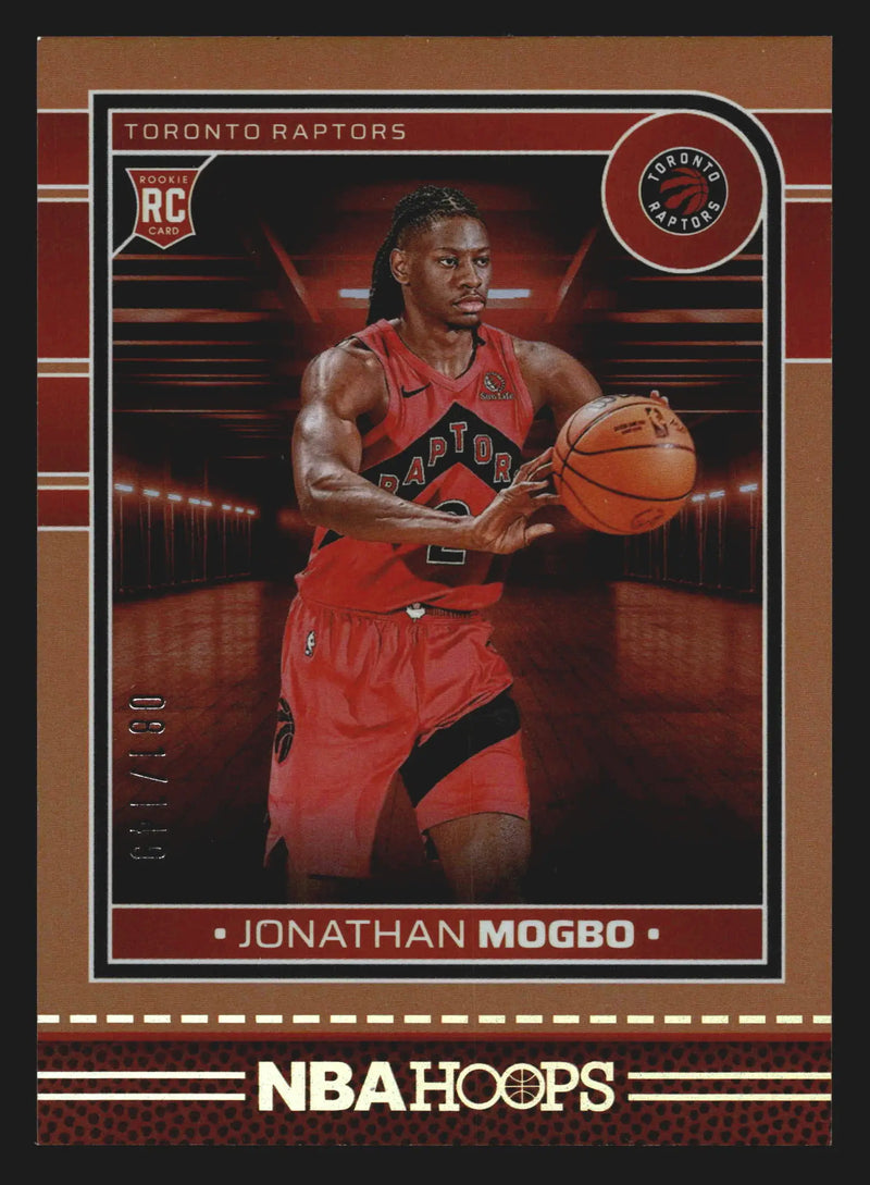 2024-25 Panini NBA Hoops Jonathan Mogbo #261 Orange 081/149 RC Raptors - Basketball Card Single