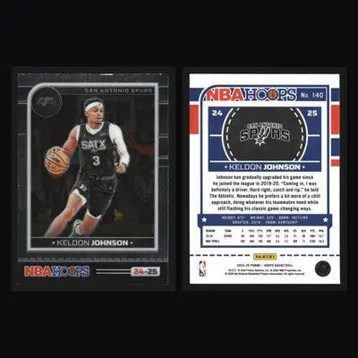 2024-25 Panini NBA Hoops Keldon Johnson #140 Premium Stock San Antonio Spurs - Basketball Card Single