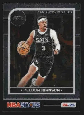 2024-25 Panini NBA Hoops Keldon Johnson #140 Premium Stock San Antonio Spurs - Basketball Card Single