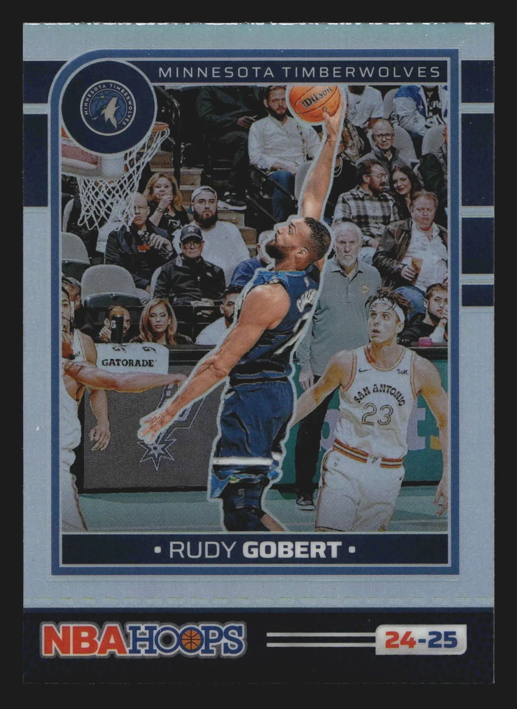 2024-25 Panini NBA Hoops Rudy Gobert #156 Premium Stock Timberwolves - Basketball Card Single