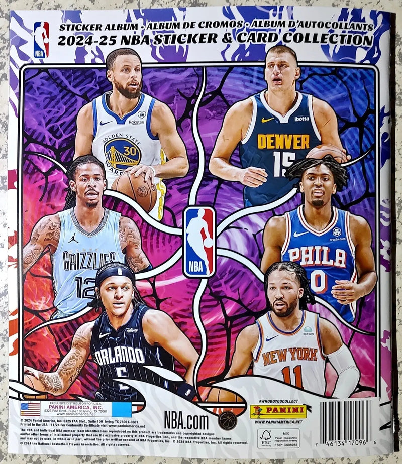 2024-25 Panini NBA Sticker and Card Collection Sticker Album - New Empty Mint - Other